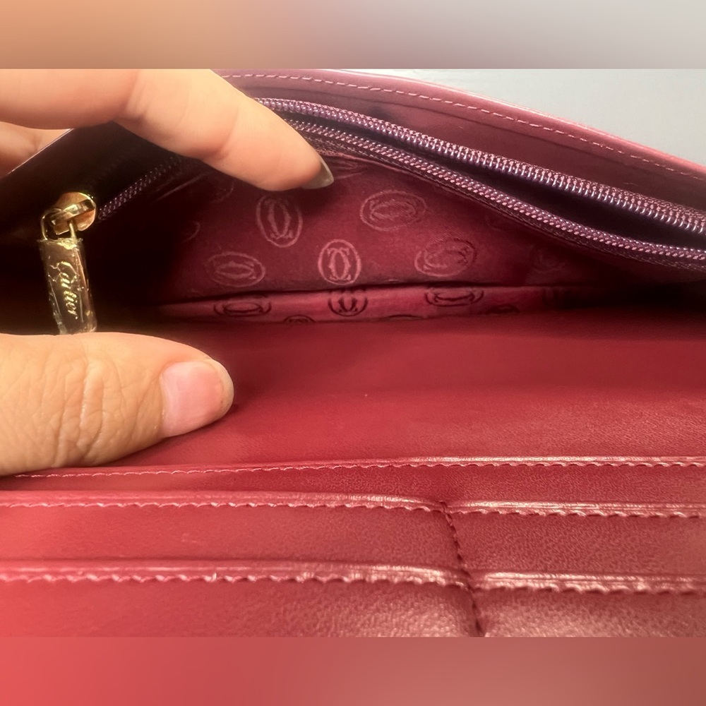 SOLD!❌ Cartier Burgundy Long Wallet - Picture 10 of 14